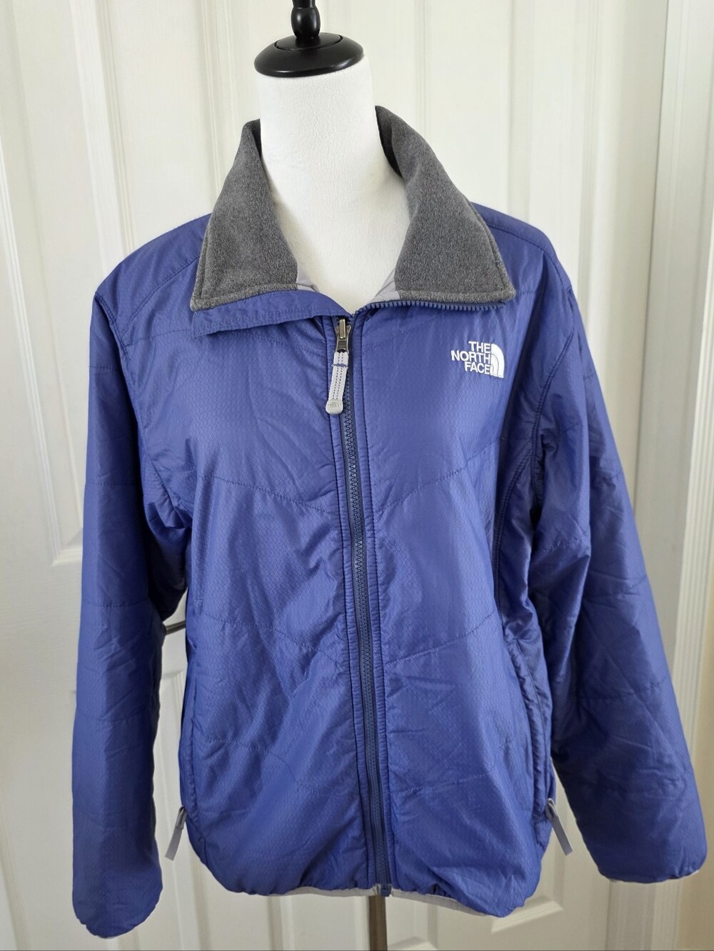 The North Face Periwinkle Blue Quilted Insulated Full Zip Jacket Size L - Picture 5 of 12